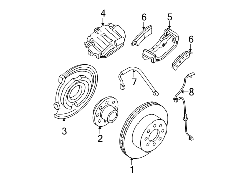 2008 Cadillac Escalade ESV Rear Brakes Diagram