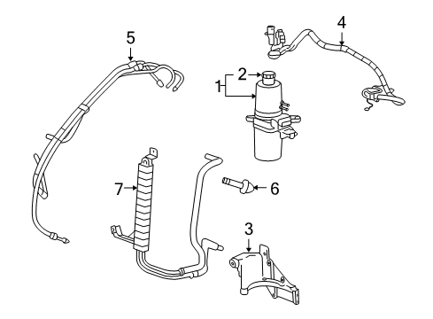 2006 Chevy Silverado 1500 Power Steering Pump Diagram for 15270264