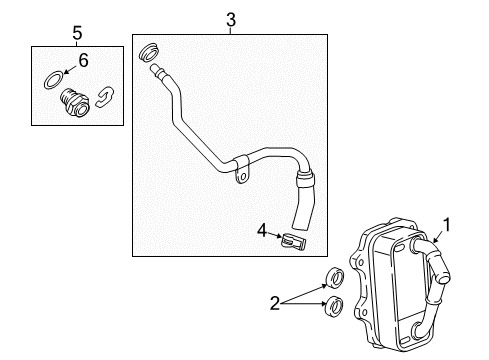 2018 Cadillac XT5 Oil Cooler Diagram