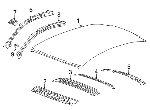 2016 Chevy Cruze Roof & Components Diagram