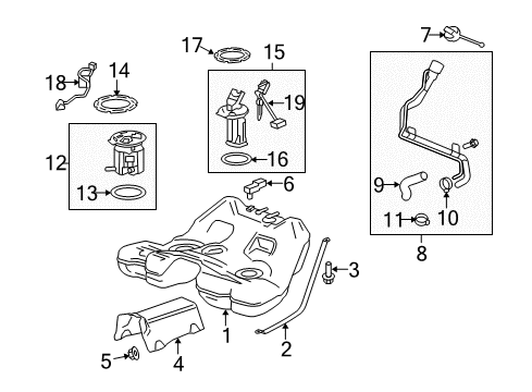 2014 Chevy Camaro Fuel Pump Diagram for 13592335