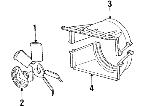 1993 GMC K3500 Cooling System, Radiator, Water Pump, Cooling Fan Diagram