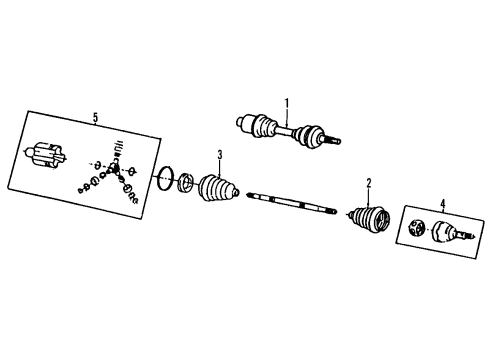 2011 Buick Lucerne Front Axle Shafts & Joints, Drive Axles Diagram