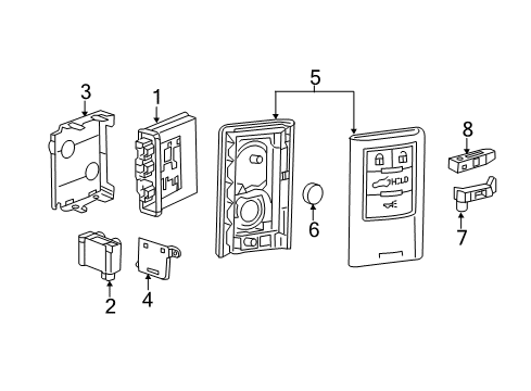 2017 Chevy Corvette Keyless Entry Components Diagram