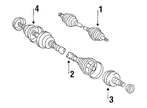 1986 Chevy Nova Shaft, Driver Side Diagram for 26026647