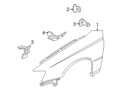 2005 Pontiac GTO Fender & Components Diagram