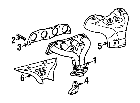 2002 Chevy Prizm Exhaust Manifold Diagram for 94858430