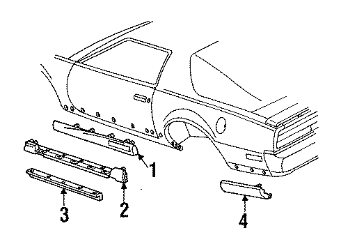 1992 Pontiac Firebird Door, Driver Side Diagram for 12508697