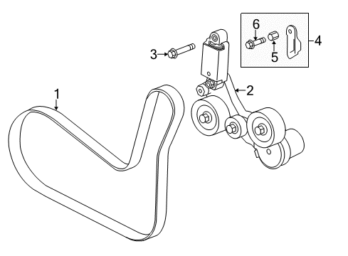 2014 Chevy Malibu Belts & Pulleys Diagram