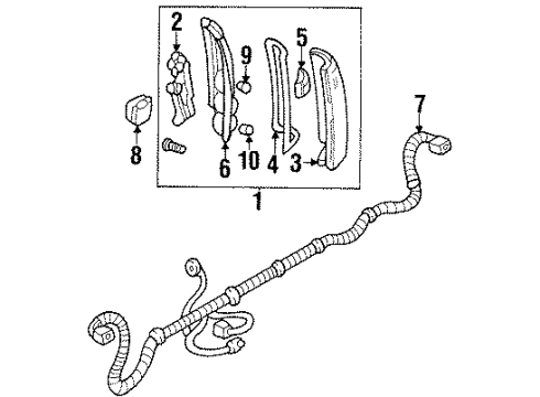1993 GMC K2500 Combination Lamps Diagram