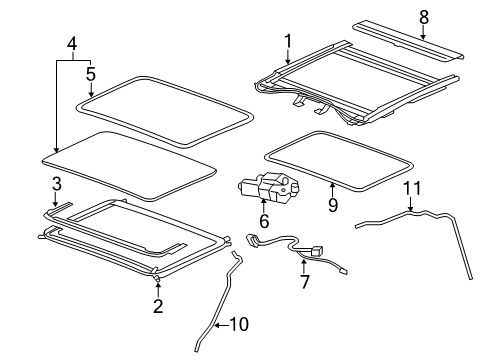 2012 GMC Sierra 2500 HD Sunroof Diagram