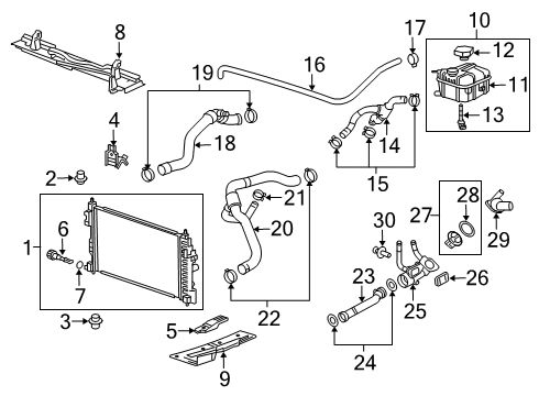 2013 Buick Regal Radiator Diagram for 22762531