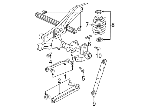 2006 Cadillac Escalade ESV Rear Suspension Diagram