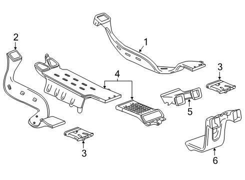 2019 Chevy Silverado 1500 LD Ducts Diagram