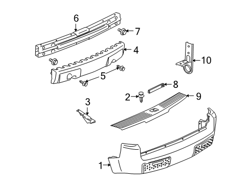 2005 Saturn Vue Rear Bumper Diagram