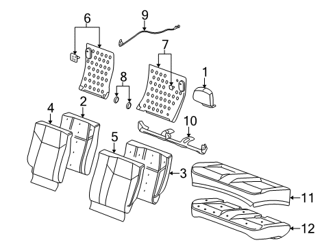 2008 Chevy Cobalt Rear Seat Components Diagram