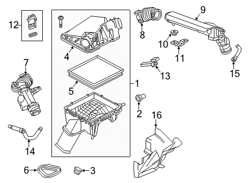 2014 Cadillac XTS Air Intake Diagram
