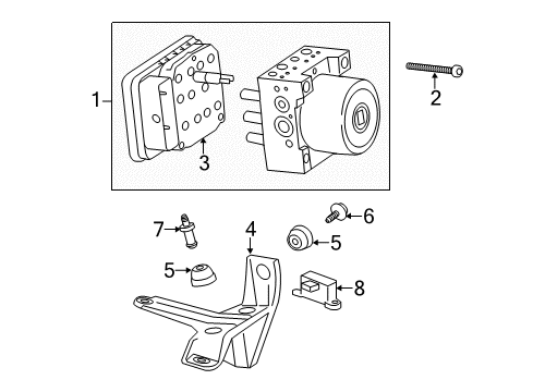 2013 Cadillac ATS ABS Components Diagram