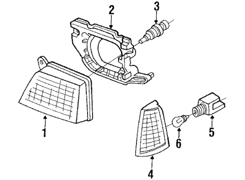 1992 Pontiac LeMans Bulbs Diagram