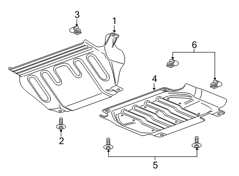2019 GMC Sierra 1500 Frame - Splash Shields Diagram