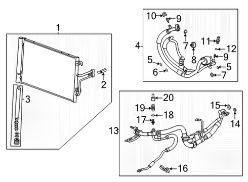 2022 Cadillac CT4 A/C Condenser, Compressor & Lines Diagram