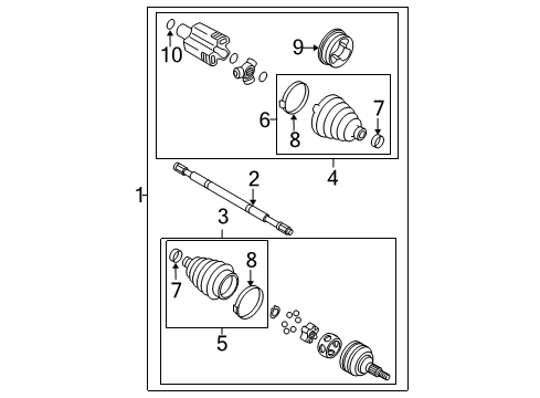 2011 Buick Lucerne Drive Axles - Front Diagram