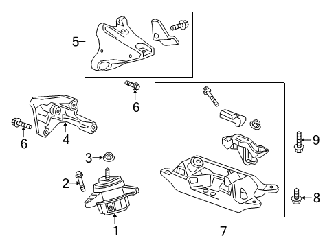 2017 Cadillac CT6 Mount Bracket, Driver Side Diagram for 23390691