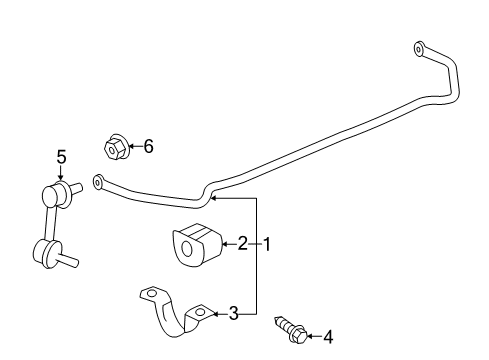 2016 Buick LaCrosse Rear Suspension Components, Lower Control Arm, Upper Control Arm, Stabilizer Bar Diagram