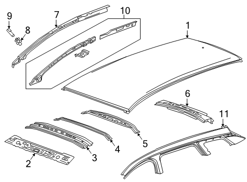 2018 Buick Regal TourX Roof & Components Diagram