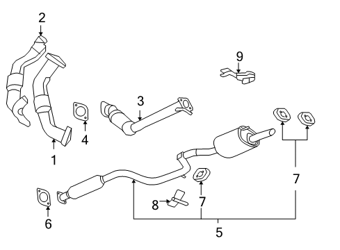 2011 Chevy Impala Exhaust Components Diagram