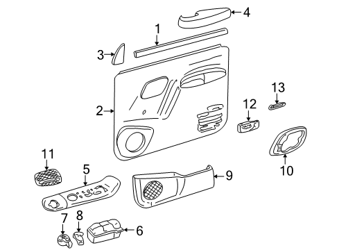 1997 GMC C1500 Front Door Diagram