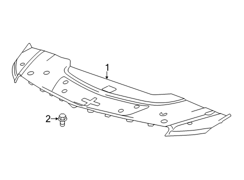 2014 Cadillac XTS Splash Shields Diagram