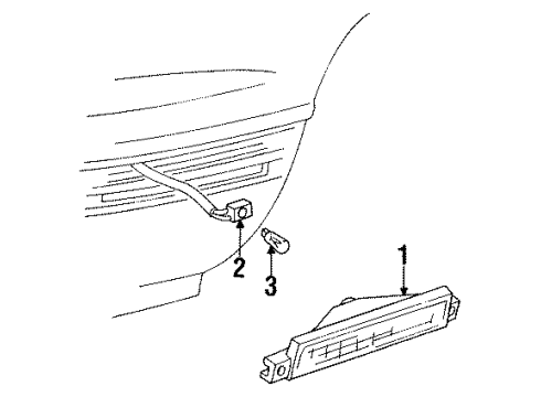 1997 Oldsmobile 88 Front Lamps - Side Marker Lamps Diagram