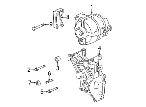 2024 Chevy Silverado 3500 HD Alternator Diagram for 87842530