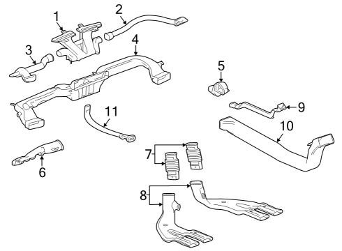 2024 Cadillac XT4 Ducts Diagram
