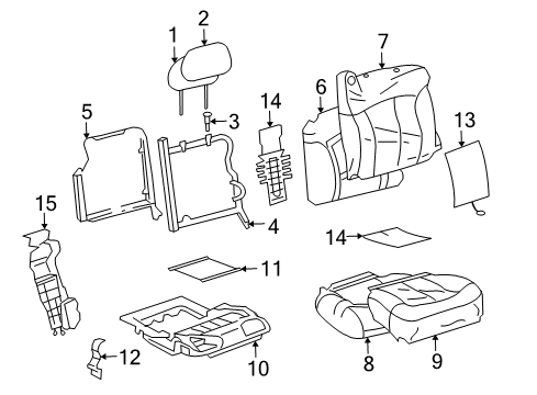 2009 GMC Envoy Front Seat Components Diagram