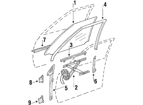 1988 Chevy Nova Hinge Diagram for 94841153