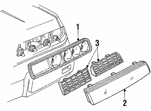 1985 Pontiac Fiero Combination Lamps Diagram