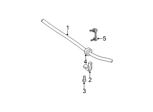 2009 GMC Envoy Stabilizer Bar & Components - Front Diagram