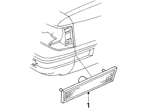 1986 Oldsmobile Cutlass Ciera Side Marker & Tail Lamps Diagram