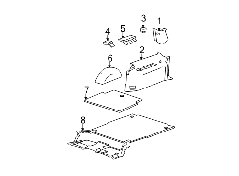 2006 Cadillac Escalade ESV Interior Trim - Quarter Panels Diagram