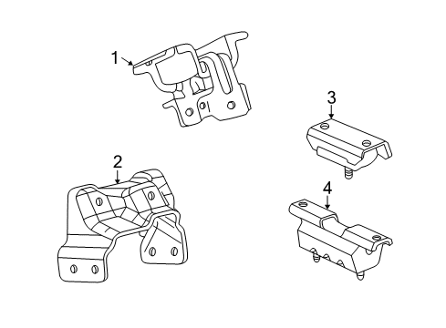 2006 GMC Sierra 1500 Engine & Trans Mounting Diagram 3 - Thumbnail