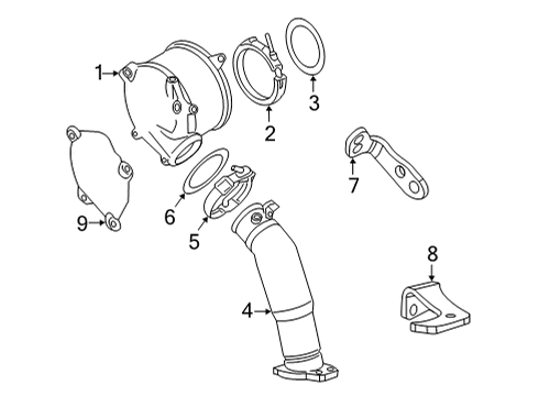 2021 GMC Sierra 2500 HD Turbocharger & Components Diagram 5 - Thumbnail