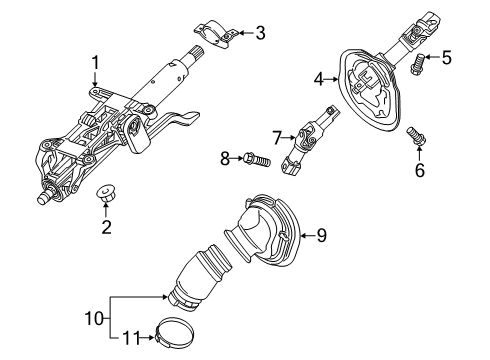 2024 Cadillac XT4 Steering Column Diagram for 85544104