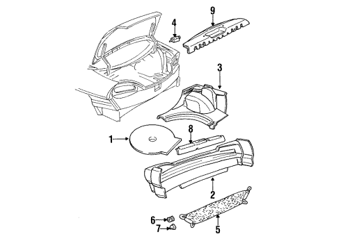 1998 Buick Skylark Interior Trim - Rear Body Diagram