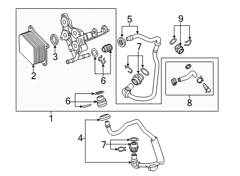 2017 Cadillac ATS Oil Cooler Diagram