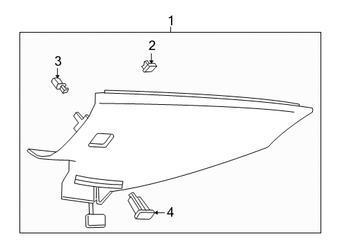 2015 Buick Regal Interior Trim - Quarter Panels Diagram