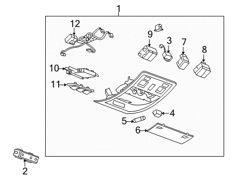 2012 GMC Yukon Overhead Console Diagram