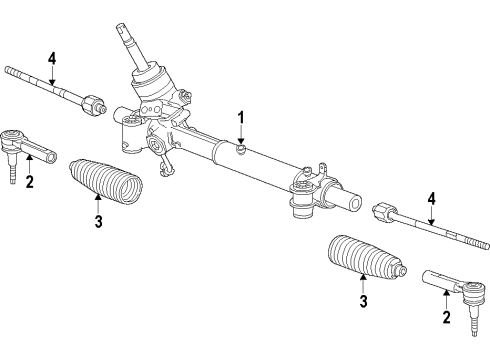 2016 Buick LaCrosse P/S Pump & Hoses, Steering Gear & Linkage Diagram