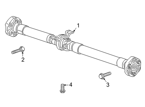 2022 Cadillac CT4 Drive Shaft - Rear Diagram